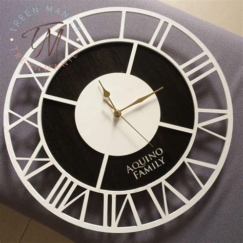 Roman Numeral Clock - Double layer Wood – Treen Manila