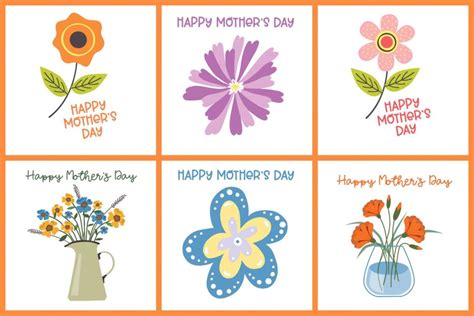 Free printable Mother's Day cards with flowers: 12 different designs ...