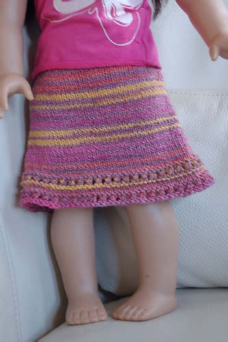 Ravelry Eyelet Hem Skirt Fits American Girl 18 Inch Dolls Pattern