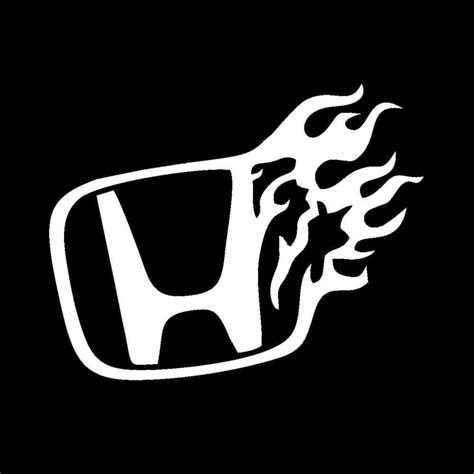 Honda On Fire Logo Vinyl Decal Car Truck Window Sticker Motorcycle Jdm