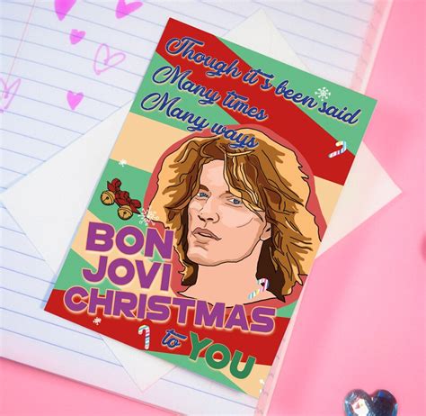 Bon Jovi Holiday Card Bon Jovi Christmas Card Funny Card | Etsy