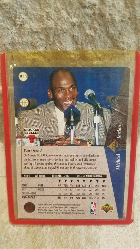 Mavin 1994 95 Upper Deck SP Michael Jordan MJ1