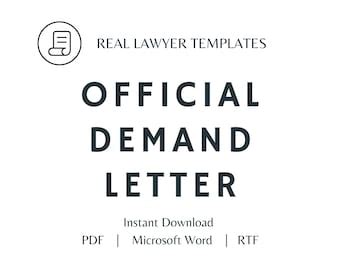 Editable Demand Letter Template Etsy