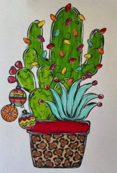 Pin By Anna Ladisa Alexander On Cactus Art Christmas Paintings