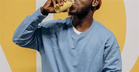 man drinking  healthy drink  stock photo
