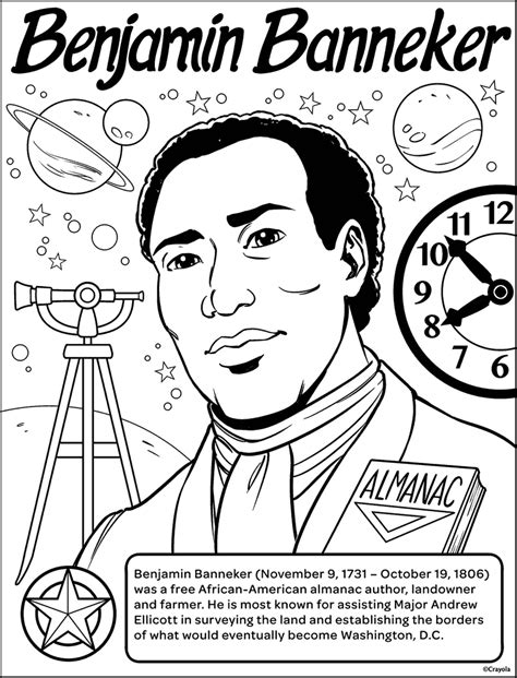 Benjamin Banneker Coloring Page Coloring Pages