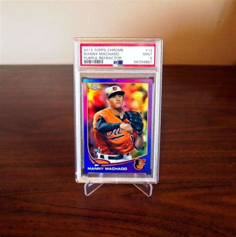 2013 Topps Chrome 12 MANNY MACHADO Purple Refractor RC Rookie PSA 9