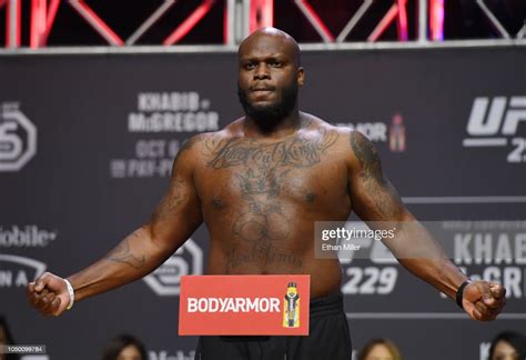 Derrick Lewis Poses During A Ceremonial Weigh In For Ufc 229 At