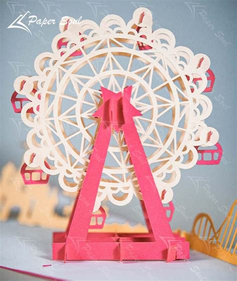 Pop Up Ferris Wheel Card Template Paper Soul Craft