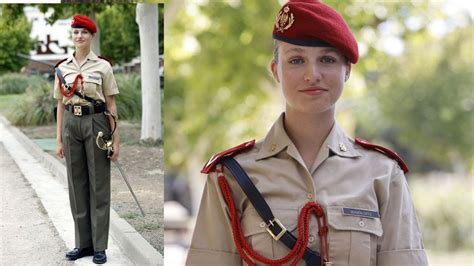 Princess Leonor In Military Cadet Uniform For The Saber Presentation