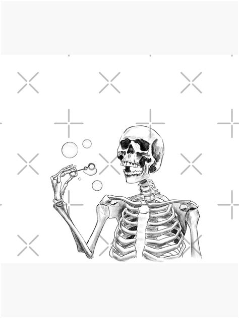 Skeleton Blowing Bubbles Poster For Sale By Sinihour Redbubble