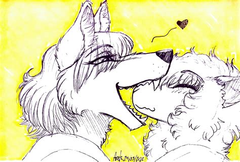 Wolf Furries Kissing