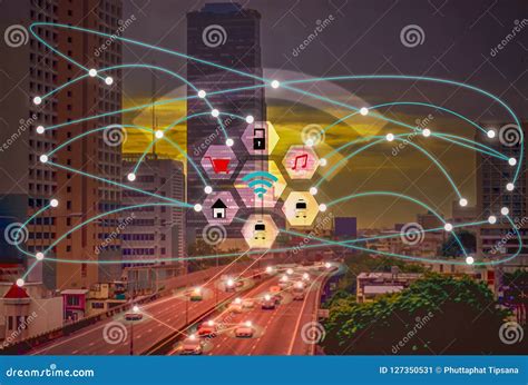 Smart City And Wireless Communication Concepts Iot Internet Of Thing