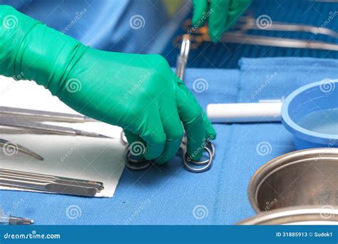 Surgical Instruments In The Operating Room Stock Image Image Of