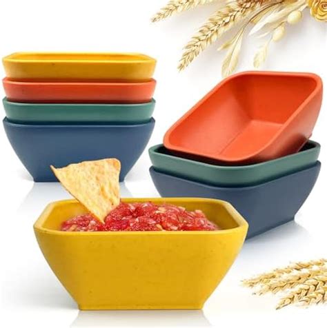 Amazon Teivio Pcs Wheat Straw Soy Sauce Dish Set Unbreakable