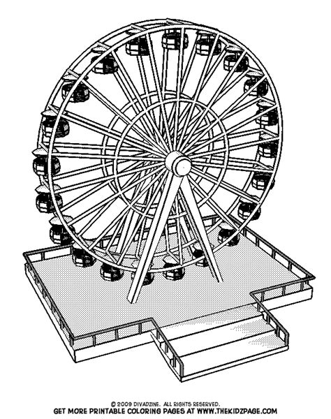 Ferris Wheel Coloring Pages Coloring Home