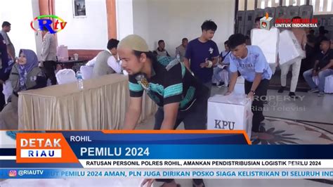 Ratusan Personil Polres Rohil Amankan Pendistribusian Logistik Pemilu