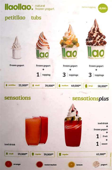 Selalu Diperbarui Menu Llao Llao Kelapa Gading