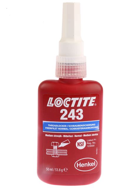 1335885 Loctite | Loctite Loctite 243 Blue Threadlocking Adhesive, 50 ...