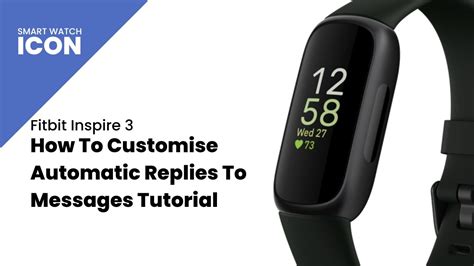 Fitbit Inspire 3 How To Customize Automatic Reply Messages Tutorial