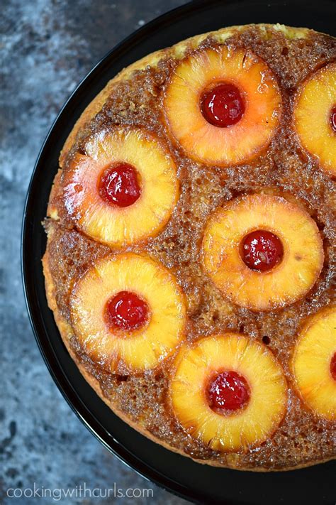 Old Fashioned Skillet Pineapple Upside Down Cake Dee Gourmet Goddess