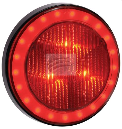 Narva Model 43 Led Round Rear Stop Tail Lamp Multi Volt 9v And 33 Volt Single Pack Narva 94311