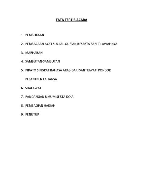 Tata Tertib Acara Maulid Pdf