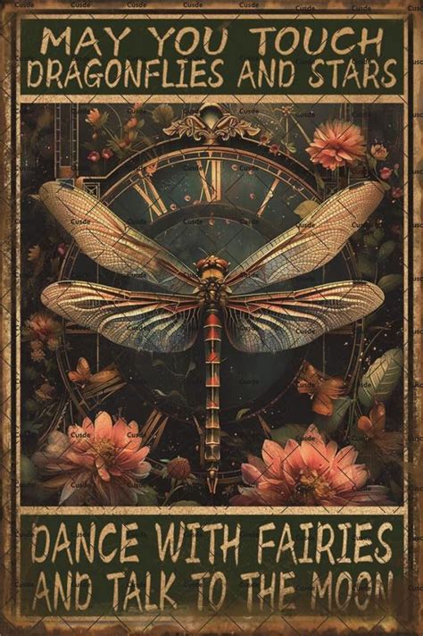 Vintage Dragonfly Decor May You Touch Dragonflies And Stars Dance With