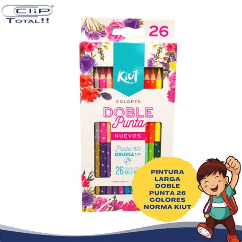 PINTURA LARGA DOBLE PUNTA 26 COLORES NORMA KIUT Clip Papelería Clip