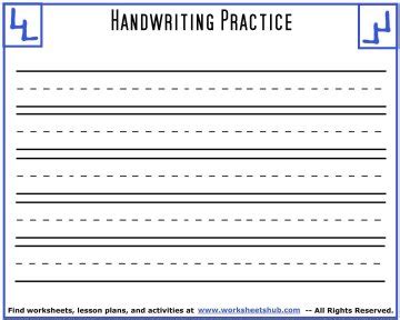 Handwriting Sheets:Printable 3-Lined Paper