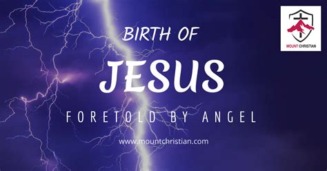 Birth Of Jesus Foretold By Angel Mount Christian