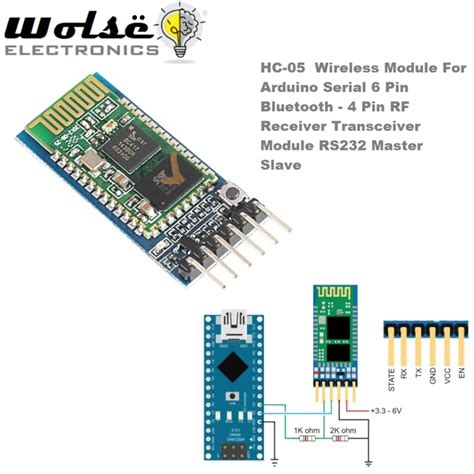 Hc Hc Wireless Module For Arduino Serial Pin Bluetooth Pin