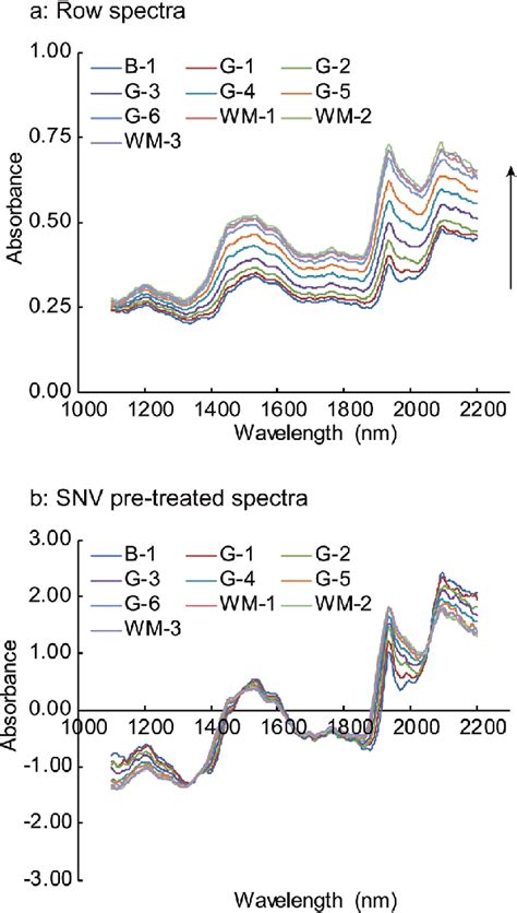 Changes In NIR Row A And SNV Pre Treated Spectra B Of Form 3 In The