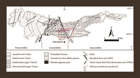 Geological Location A Location Of The Jebilet Massif In The