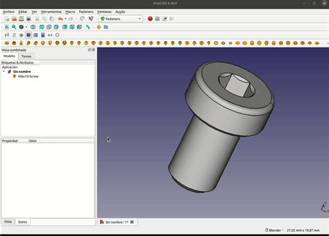 Uso Del Banco De Trabajo Fastener Tornillos En Freecad