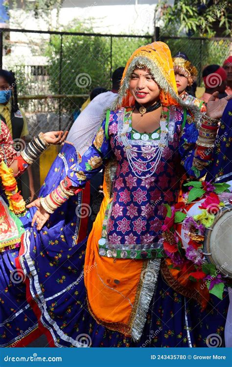 13 March 2022 Dang Darbar Ahwa Gujarat India A Young Folk Dancer