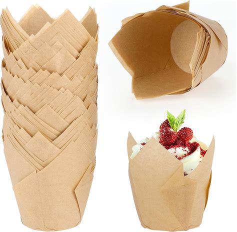 Amazon Dimeho Pcs Tulip Cupcake Liners Tulip Baking Paper