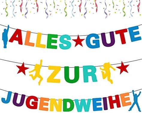 Alles Gute Zur Jugendweihe Girlande Jugendweihe Deko Banner Papier