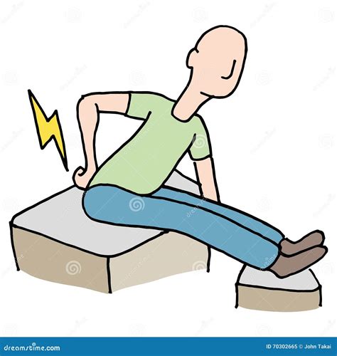 Man With Back Pain Problem Cartoon Vector | CartoonDealer.com #70302665