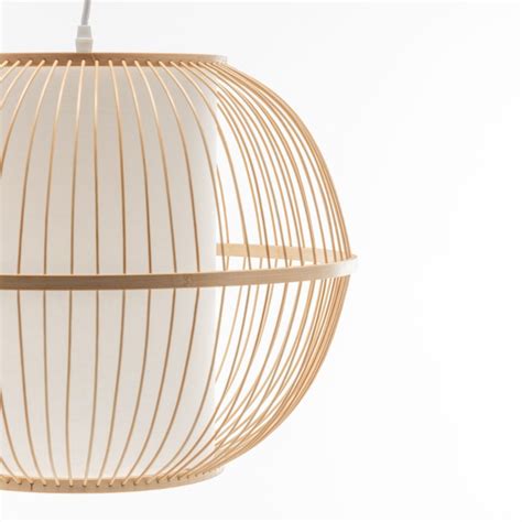 Natural Hand Woven Bamboo Sphere Pendant Lamp Exquisite Lighting