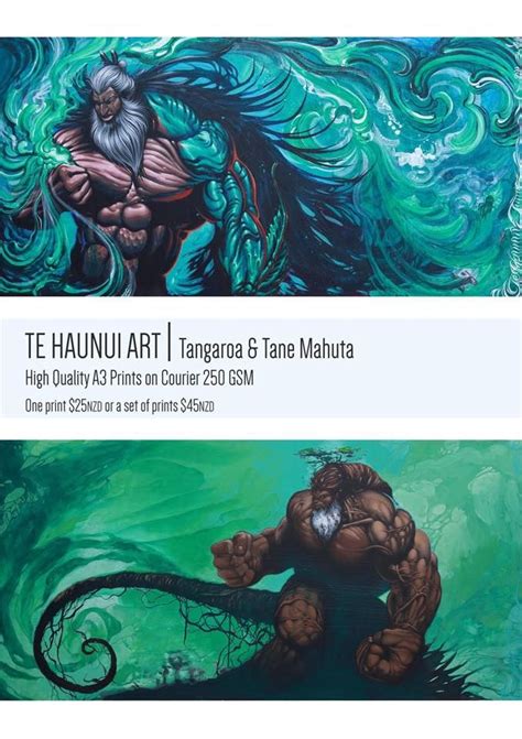 Maori God Prints Tangaroa Tane Mahuta Link In My Bio Maori Art