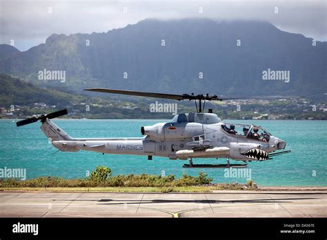 Us Marine Corps Uh 1w Super Cobra Helicopter With Marine Light Attack