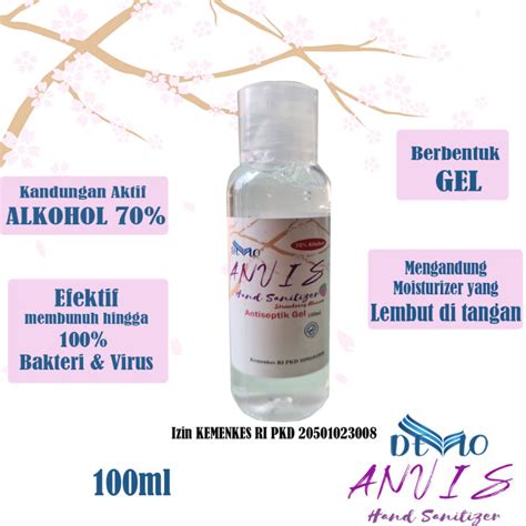 Devlo Anvis Hand Sanitizer Gel Altect Alkohol Aseptic Antiseptik