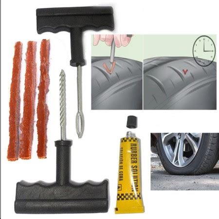 Generico Kit Ripara Gomme Foratura Pneumatici Auto Moto Ruota Ripar