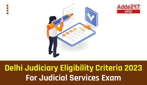 Delhi Judiciary Eligibility Criteria For Judicial Services Exam