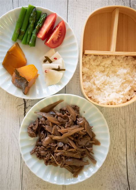 Bento Box Shigureni Bento Beef And Burdock RecipeTin Japan