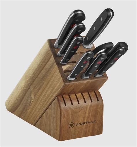 Wusthof Classic 9 Piece Knife Block Set Acacia