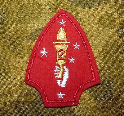 Original Ww Usmc Th Marine Division Embroidered Wool Felt Shoulder