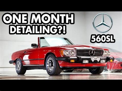 Classic Mercedes 560SL R107 // MONTH LONG Restoration Detailing - I Am ...