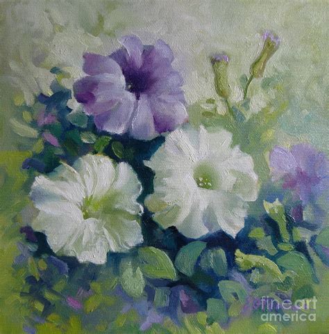 Petunias Painting By Elena Oleniuc Fine Art America